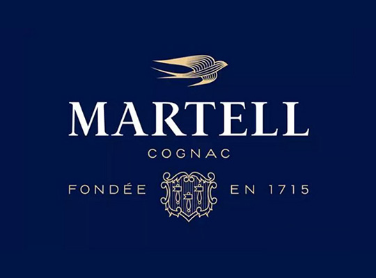 THE COMPANY LOGO DESIGN WORLD FAMOUS WINE MARTELL'S VISUAL IMAGE HAS BECOME REFINED